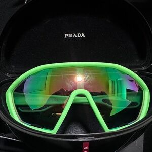 NEON GREEN SPS 08U PRADA SUNGLASSES